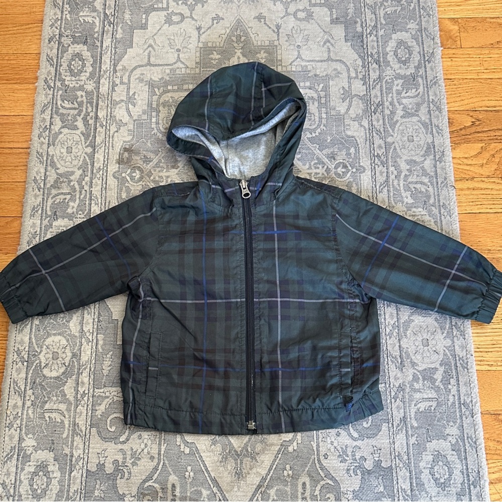 Baby Gap Green and Blue Plaid Jacket 12-18 month